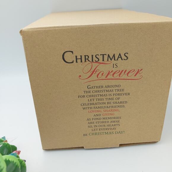 Christmas Is Forever Light Up Tree Ceramic‎ Colored Bulbs 7.5” Battery Powered - Picture 3 of 4